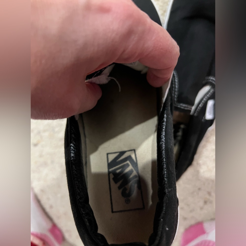 Vans black slip on men’s 7.5 women’s 9 - Picture 5 of 6